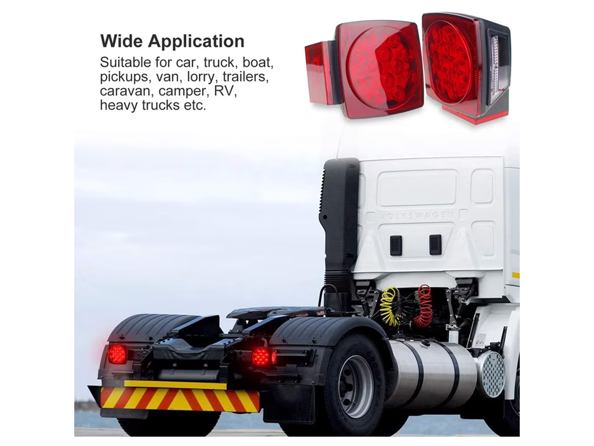 LED Trailer Light Kit IP68 Waterproof with 8FT Wiring Harness