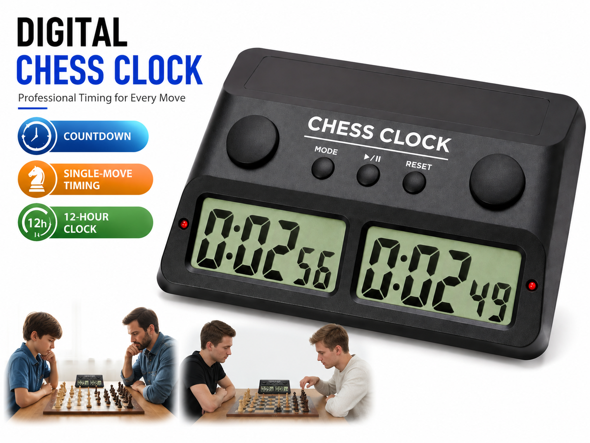 Digital Chess Clock Customisable Chess Timer for Tournament Play