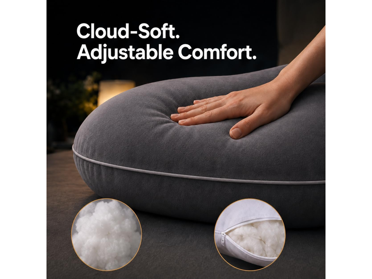 Full Body Maternity Side Sleeper Support with Washable Cover