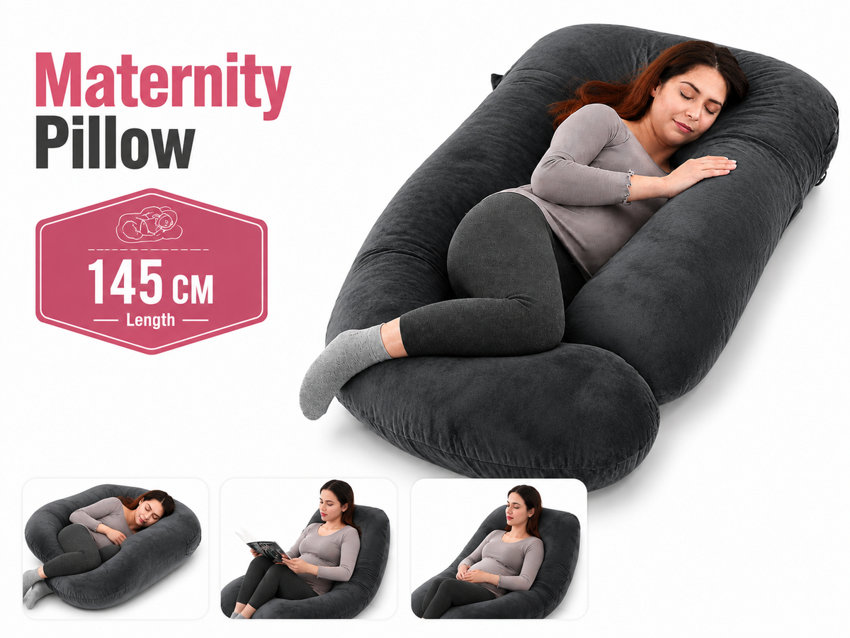Full Body Maternity Side Sleeper Support with Washable Cover