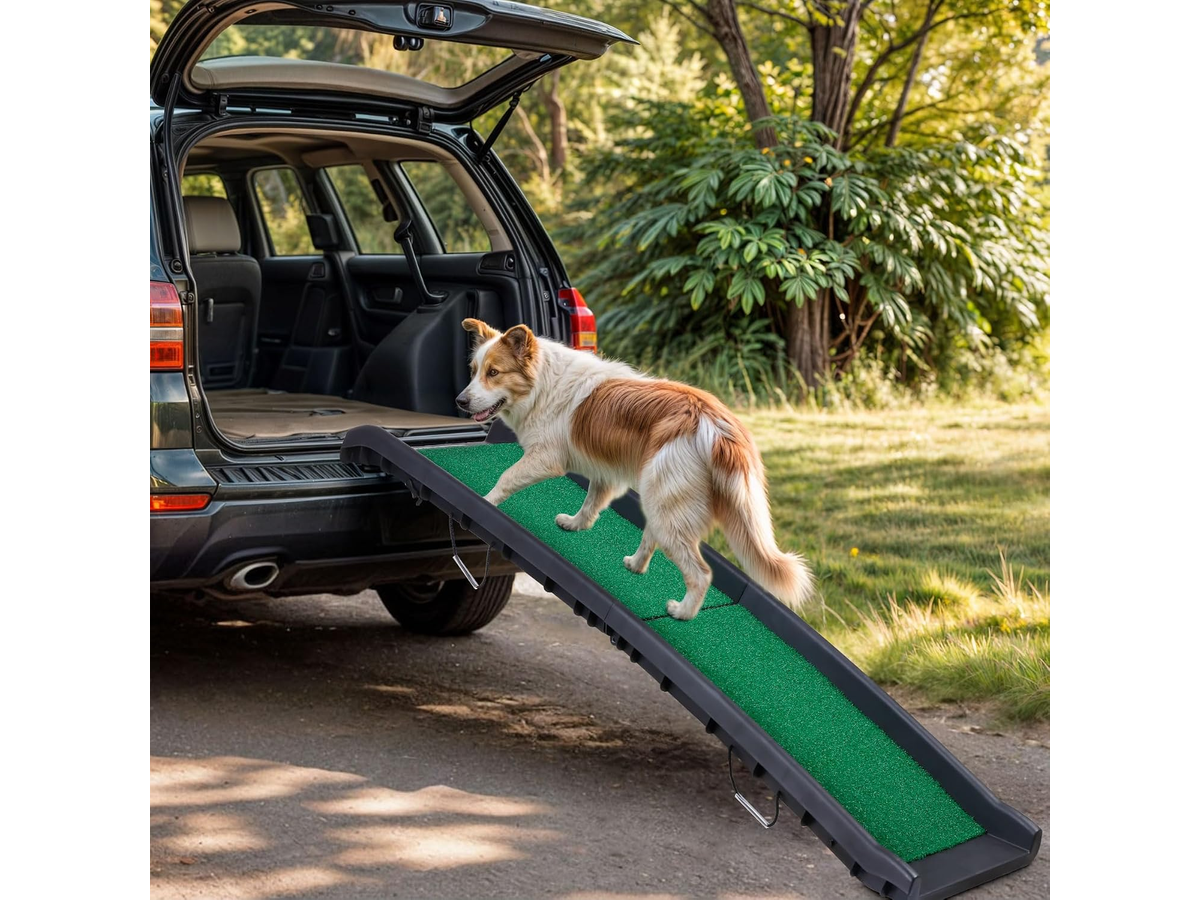 Folding Dog Ramp 62 Inch Portable Pet Car Ramp with Non Slip Surface