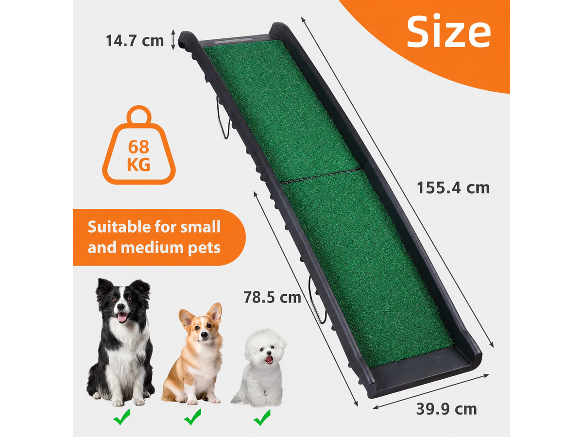 Folding Dog Ramp 62 Inch Portable Pet Car Ramp with Non Slip Surface