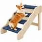 Dog Ramp Stairs 4 Step Wooden Pet Stairs for Bed Sofa Car