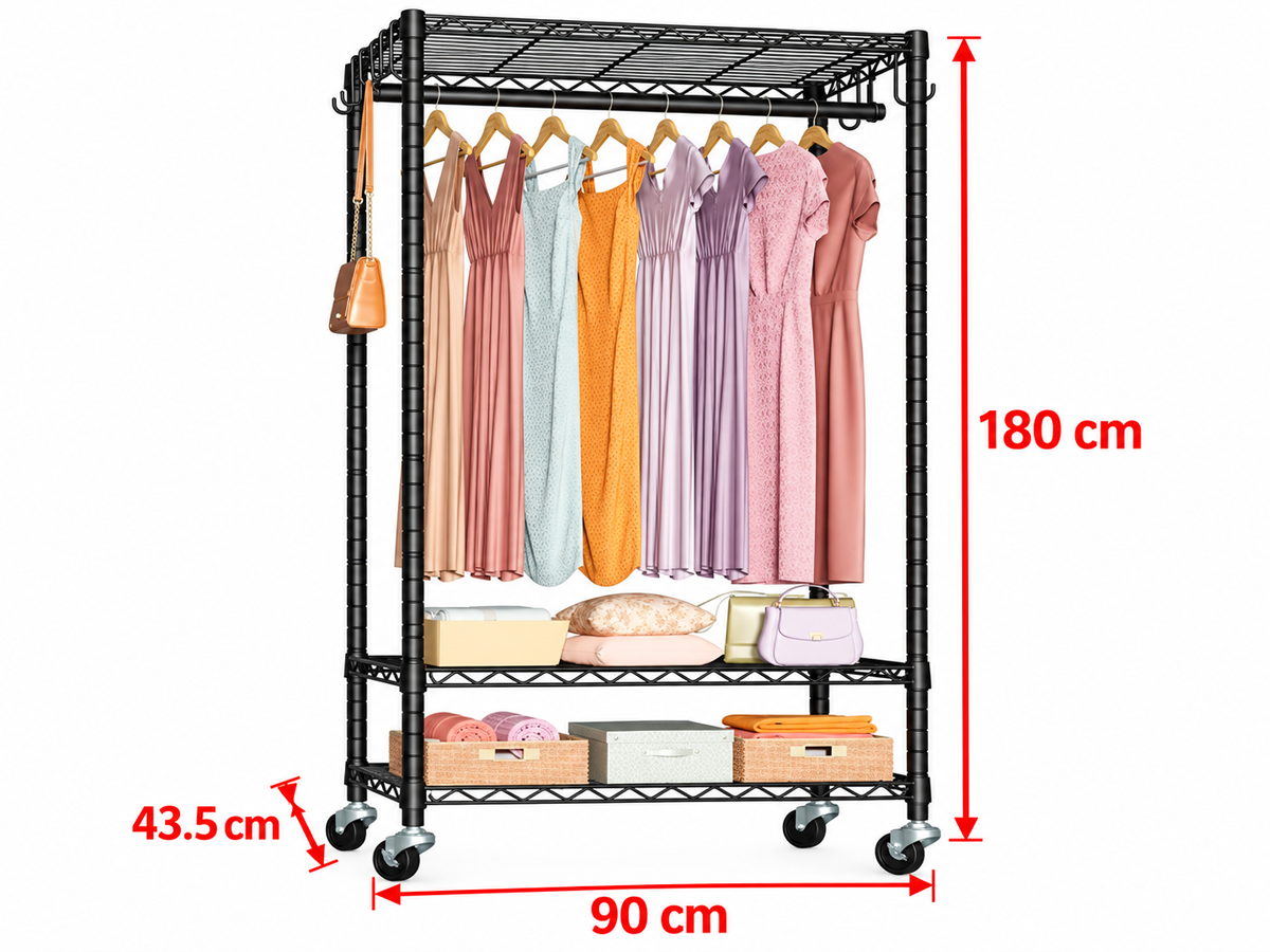 Rolling Clothes Rack