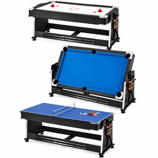 7Ft Multi Function 3 in 1 Pool Table Hockey Tennis Table
