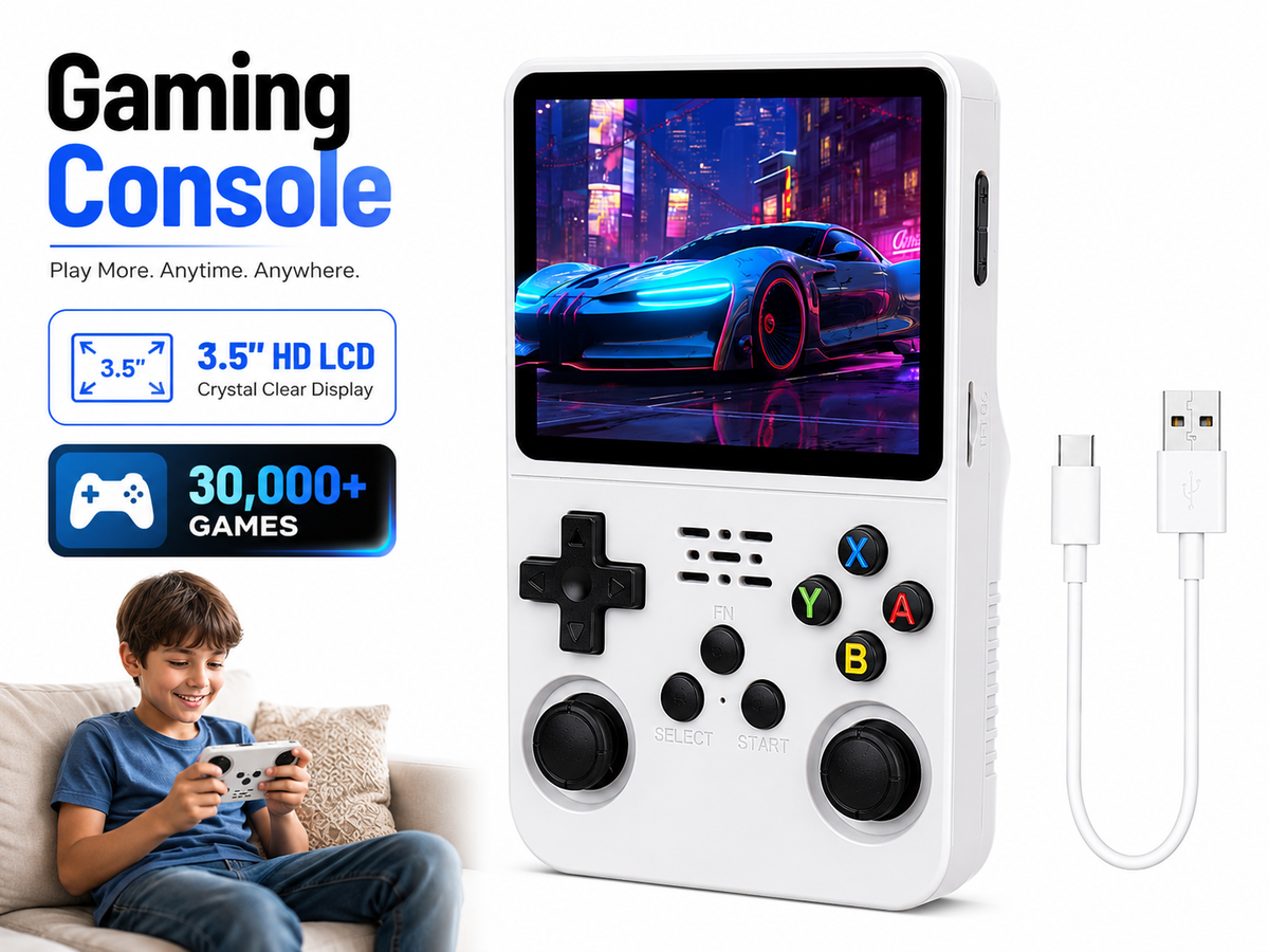 Portable Gaming Console R36S 3.5" HD LCD 128GB 30,000+ Games