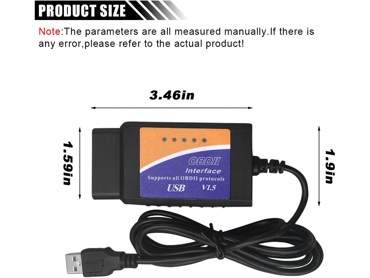 ELM327 OBD2 Scanner USB FTDI FORScan Adapter