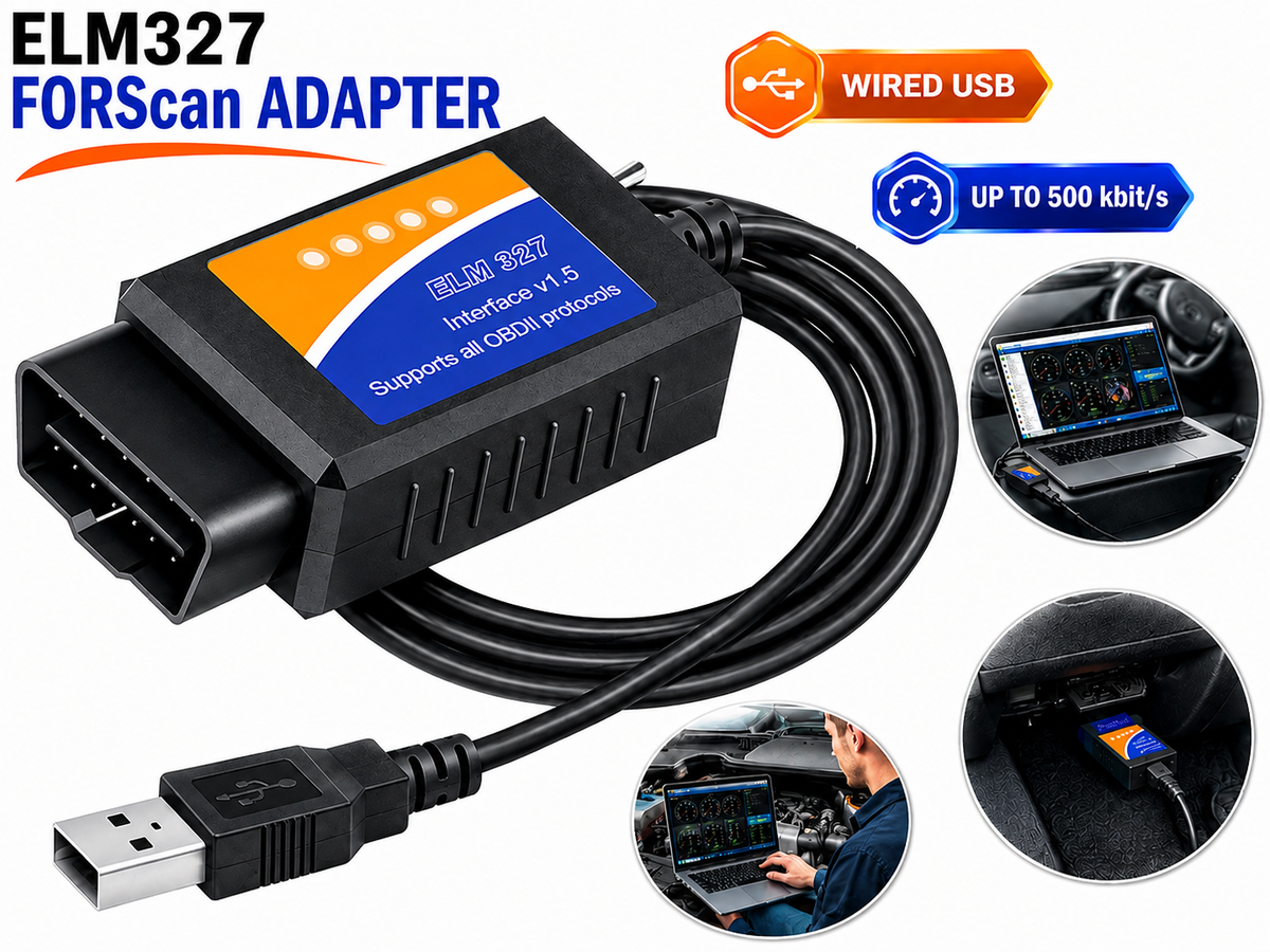 ELM327 FORScan OBD2 USB Adapter Switch for Ford Mazda