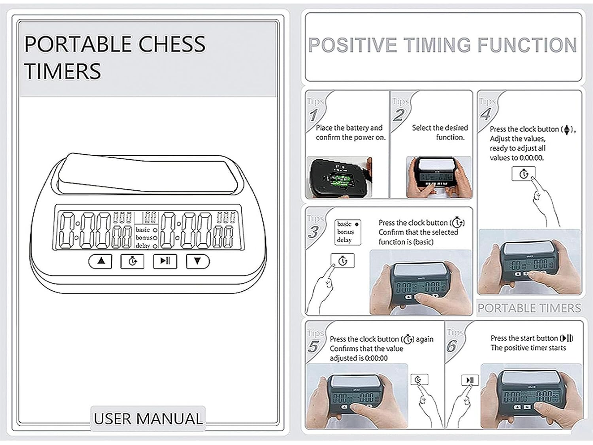 Professional Electronic Chess Timer with Alarm