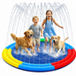 Splash Pad Sprinkler Water Play Mat with Dual Spray Tubes