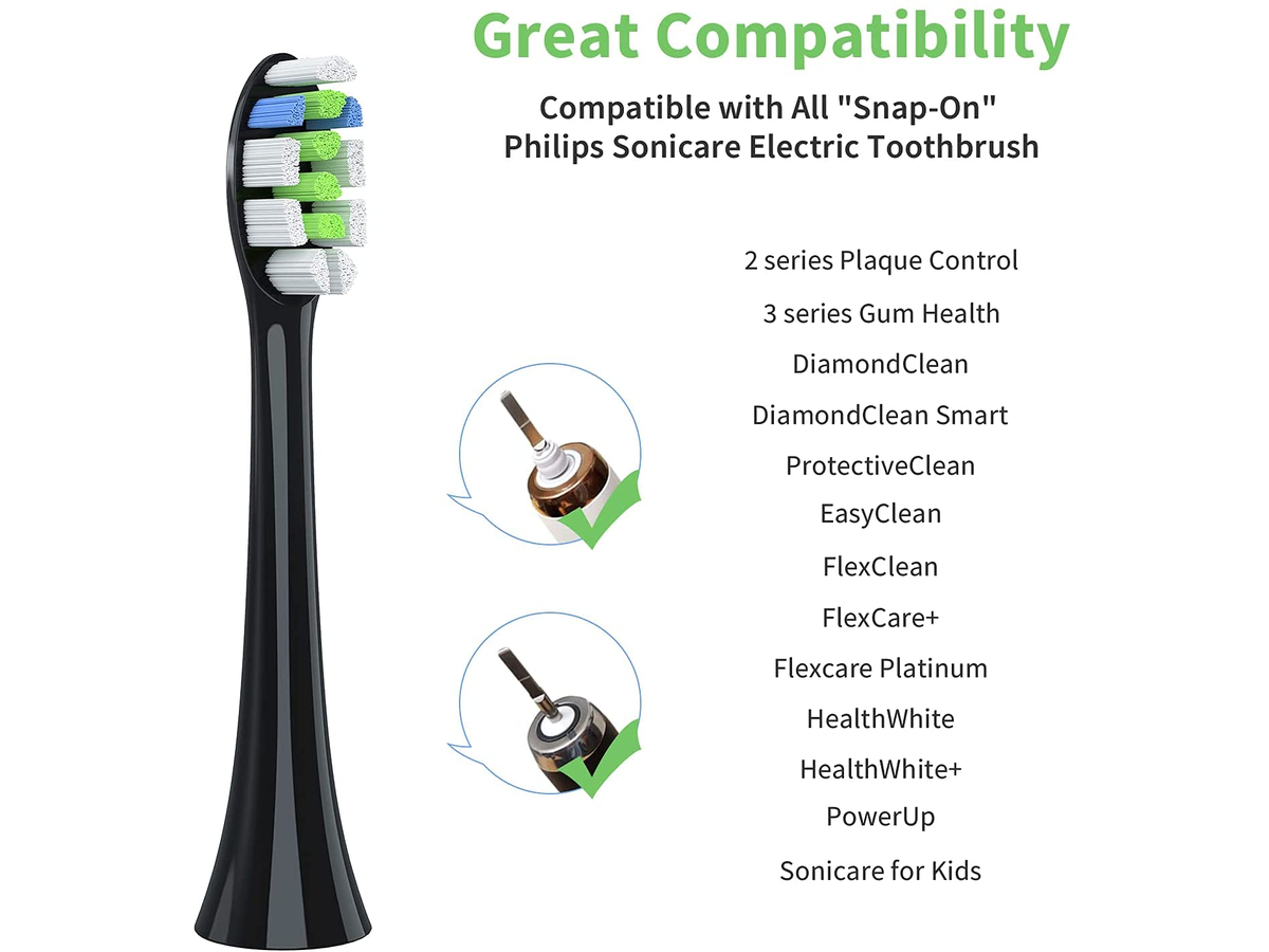 8 Pack Replacement Toothbrush Heads Philips Sonicare