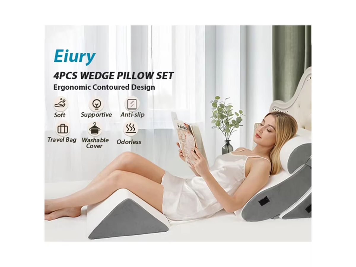 Wedge Pillow Set Memory Foam Bed Cushion