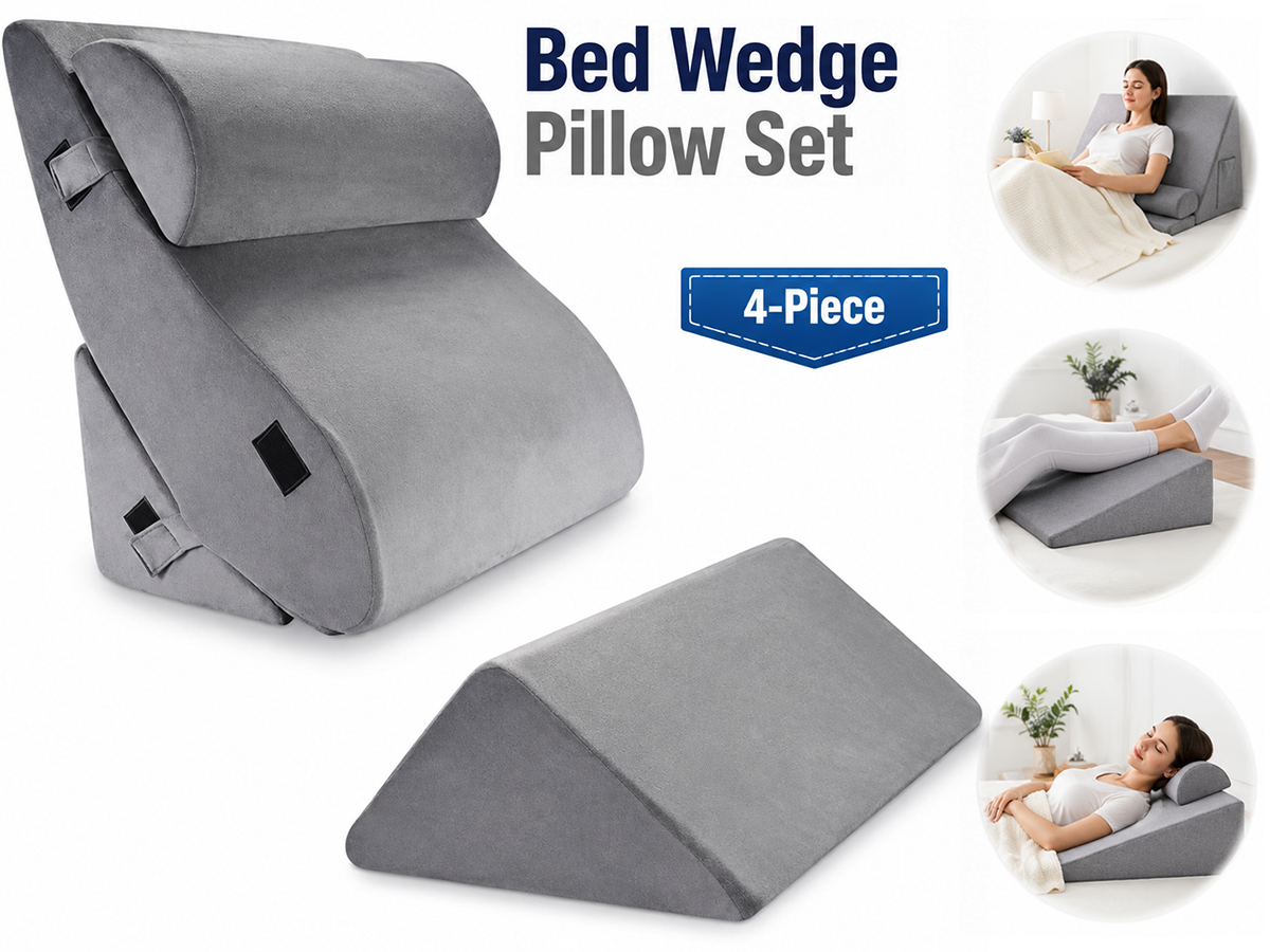 Wedge Pillow Set Memory Foam Bed Cushion