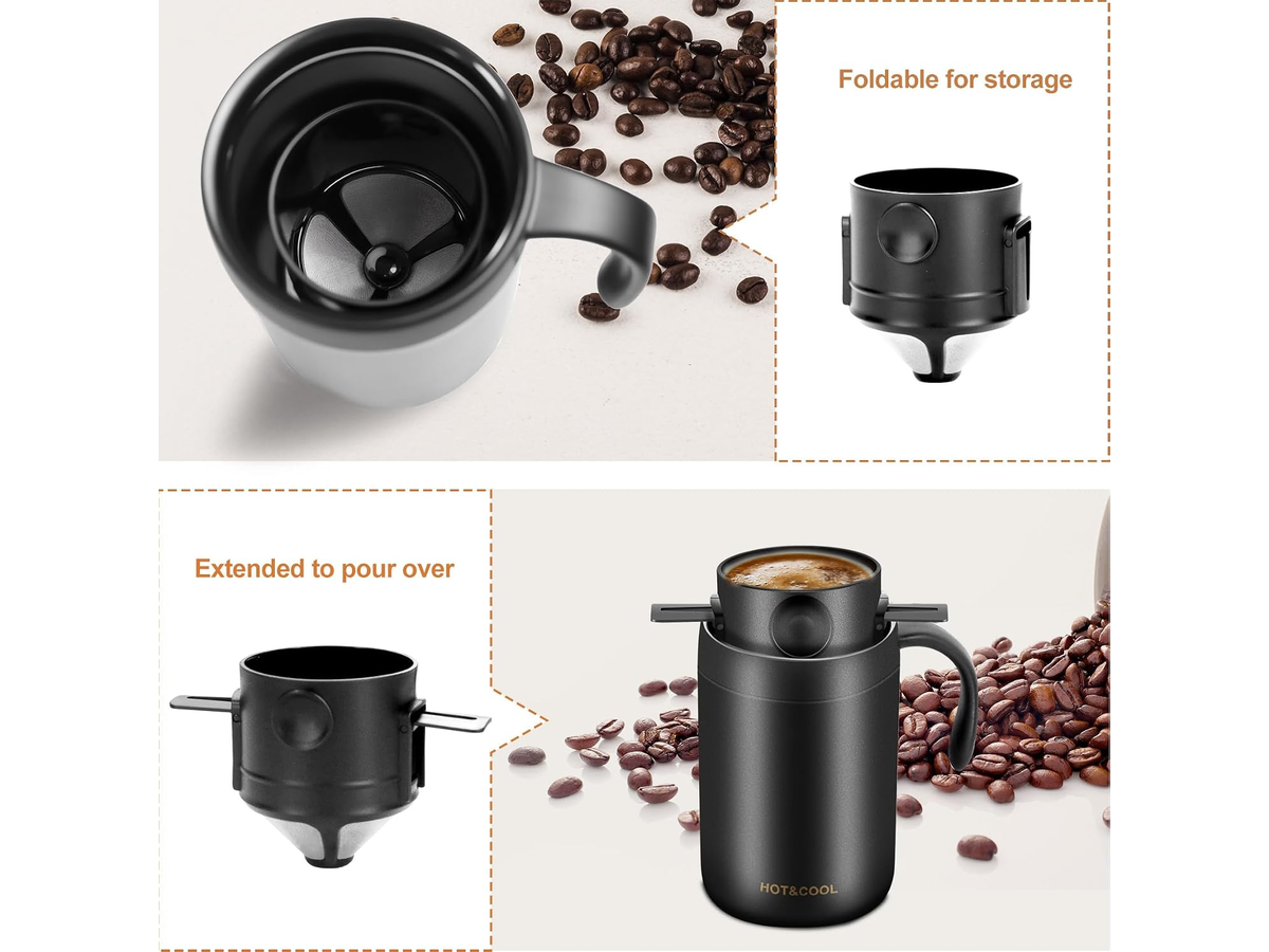 Camping Coffee Maker Pour Over Coffee Set Black