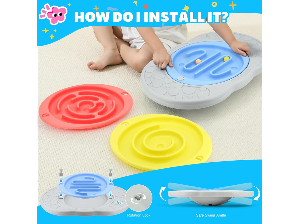 Balance Board for Kids 3-in-1 Wobble Board with Maze Game