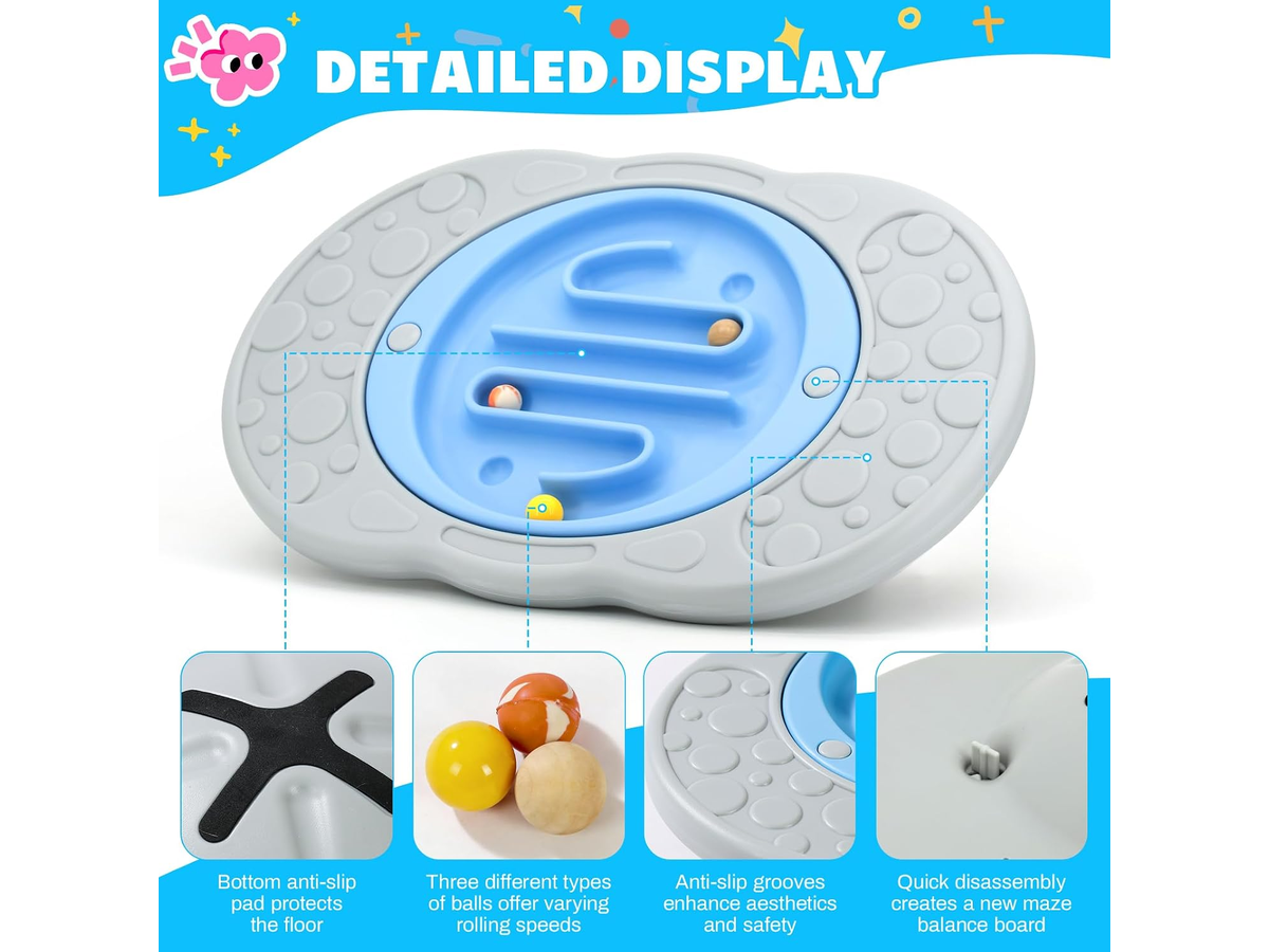 Balance Board for Kids 3-in-1 Wobble Board with Maze Game