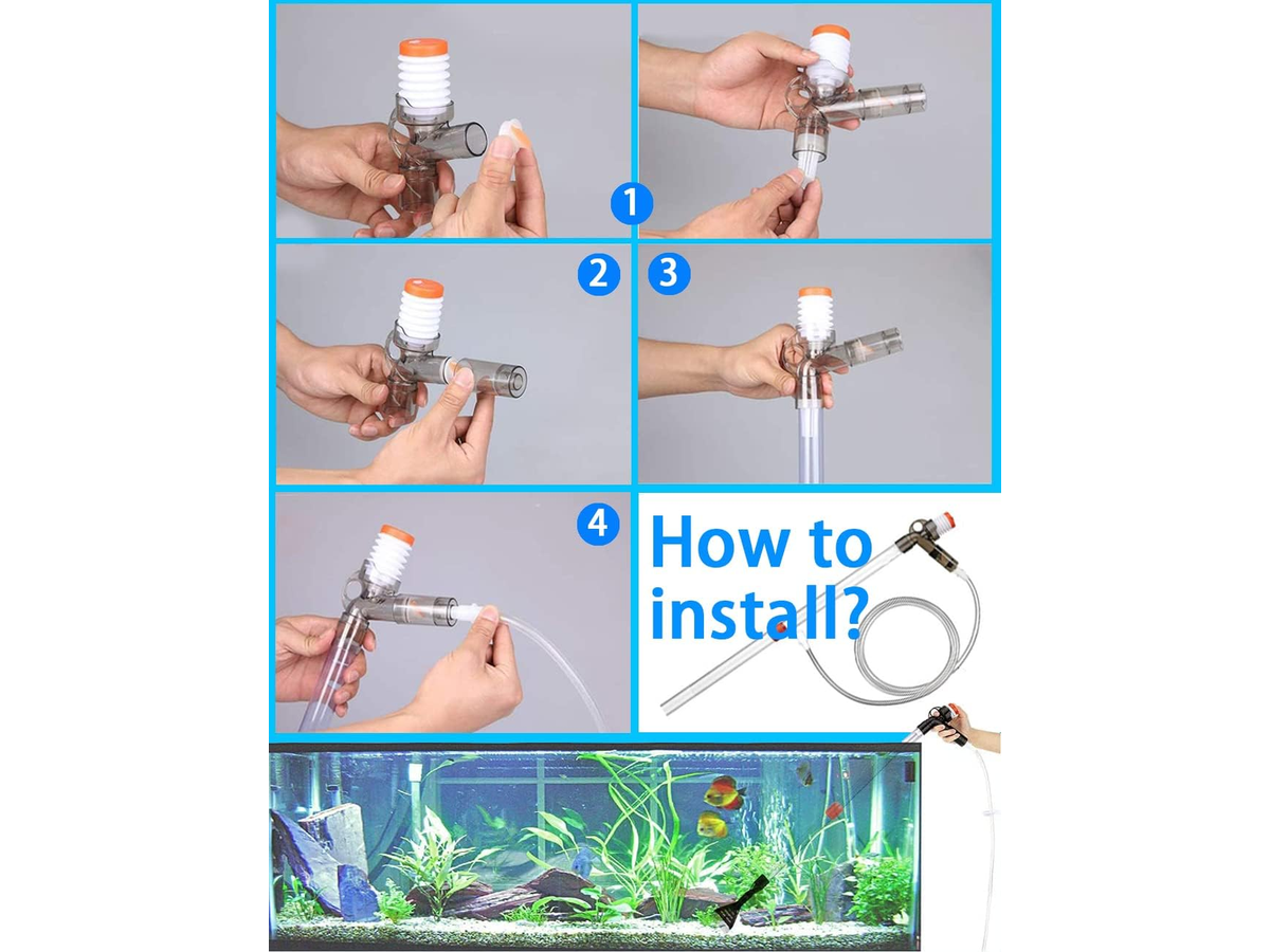 9 PCS Aquarium Gravel Cleaner Kit Siphon Water Changer