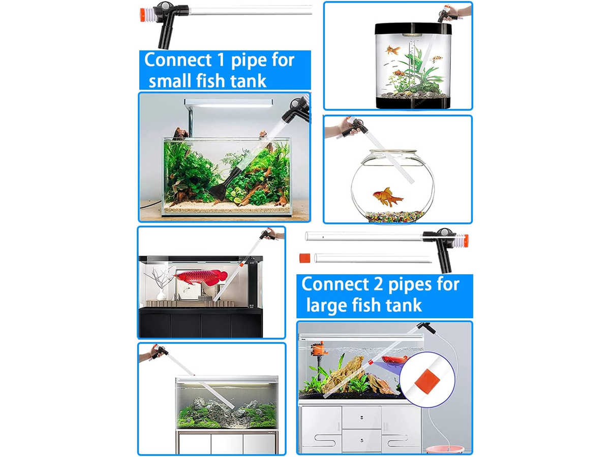 9 PCS Aquarium Gravel Cleaner Kit Siphon Water Changer
