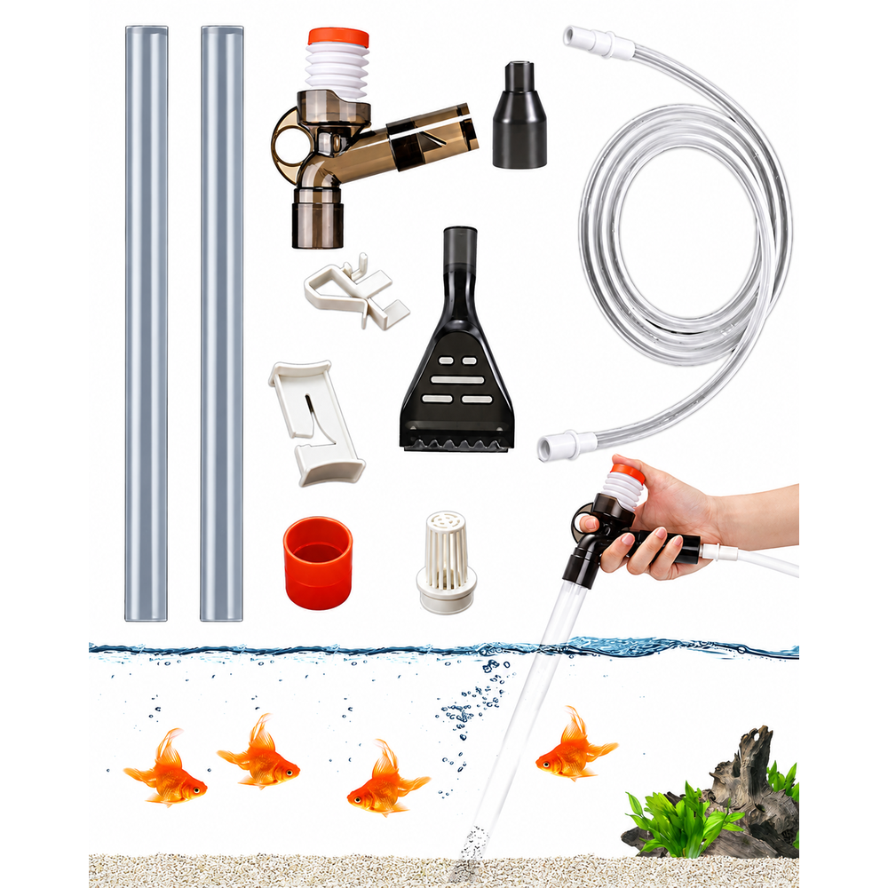 9 PCS Aquarium Gravel Cleaner Kit Siphon Water Changer