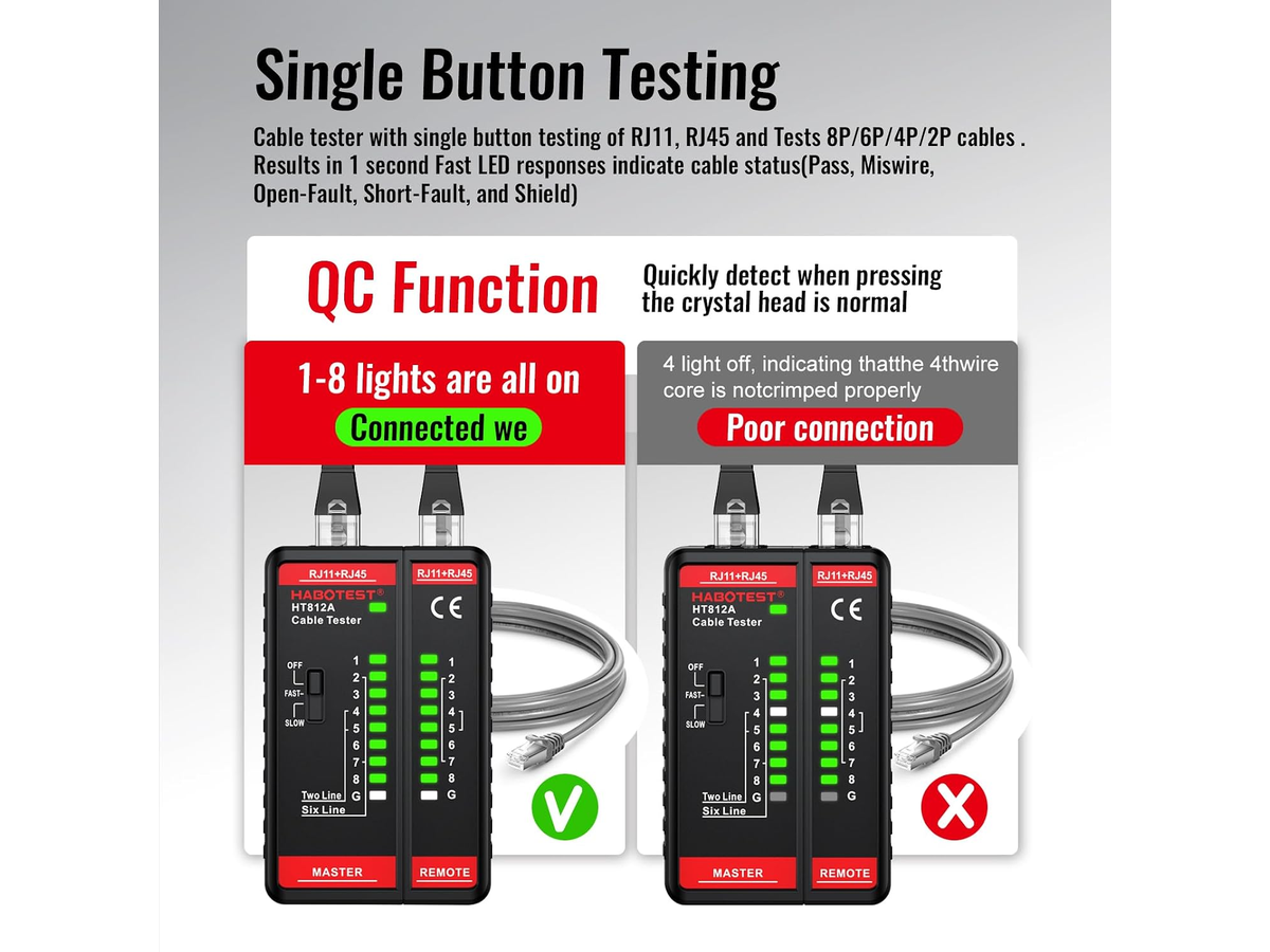 Network Cable Tester HABOTEST