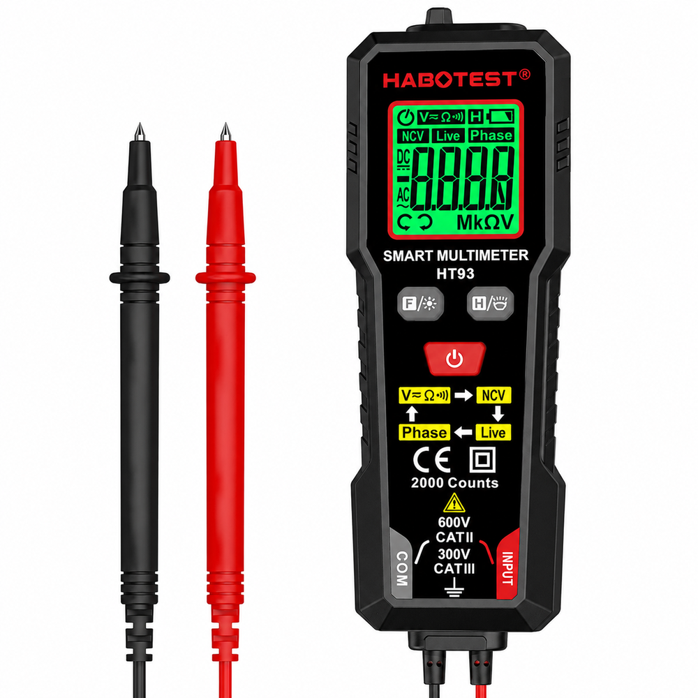 Smart Multimeter TRMS 2000 Counts Voltmeter with NCV