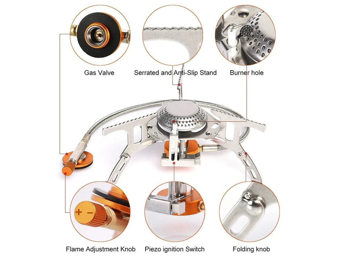 Camping Stove 3500W Backpacking Gas Stove