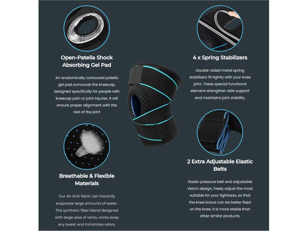 Knee Support 2 Pack Knee Braces for Men & Women