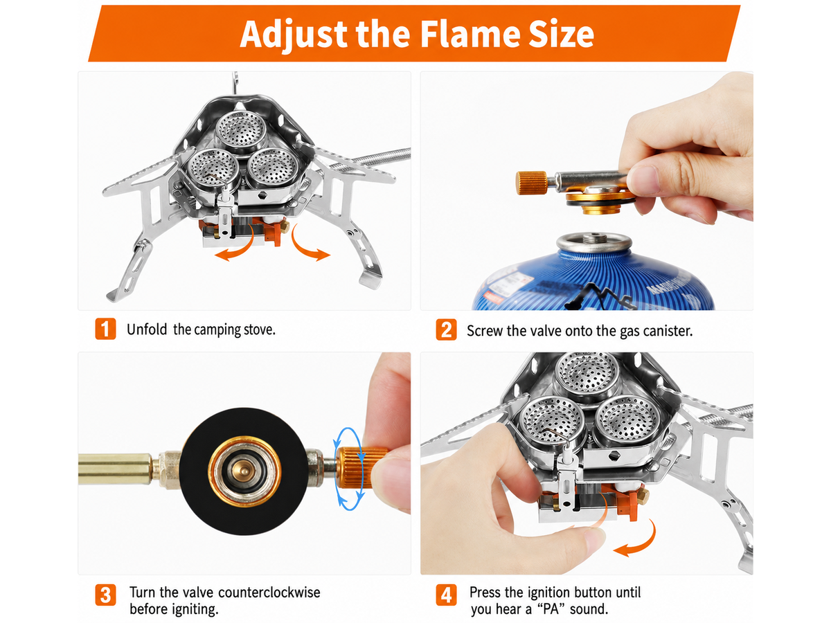 Camping Stove 3500W Backpacking Gas Stove