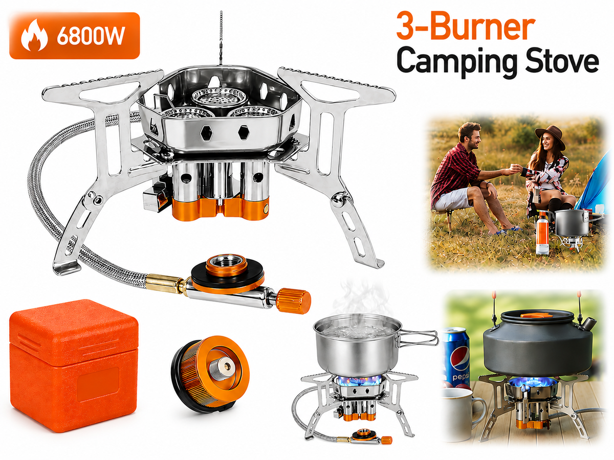 Camping Stove 3500W Backpacking Gas Stove