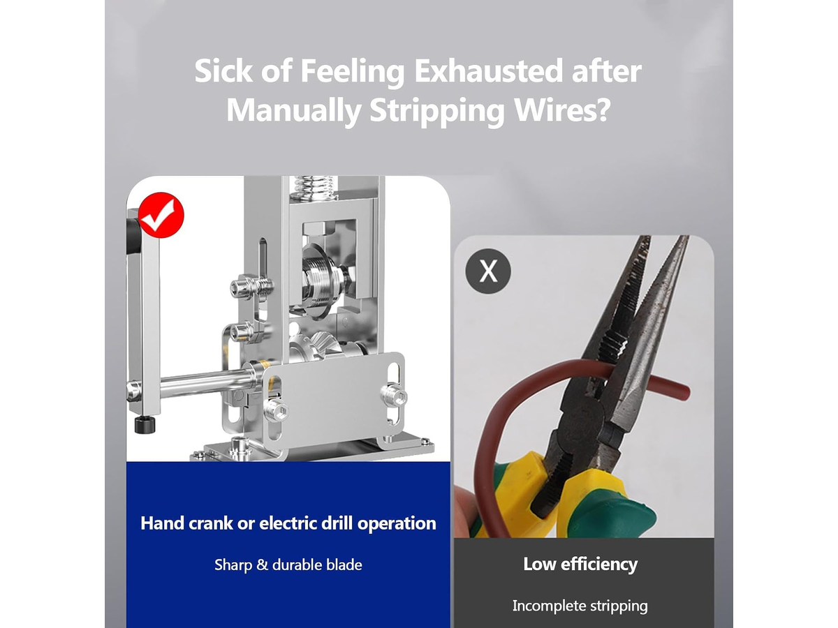 Wire Stripping Machine Manual Hand Crank Wire Stripping Machine