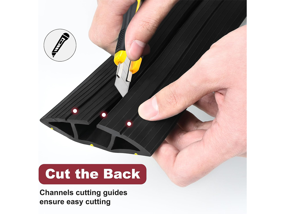Floor Cable Protector 4M Heavy Duty 3 Channel Cable Cover