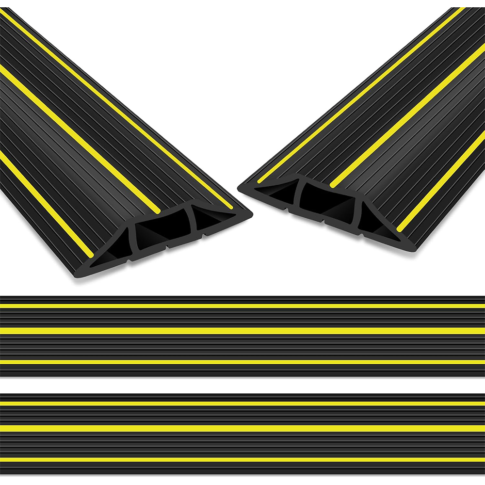 Floor Cable Protector 4M Heavy Duty 3 Channel Cable Cover