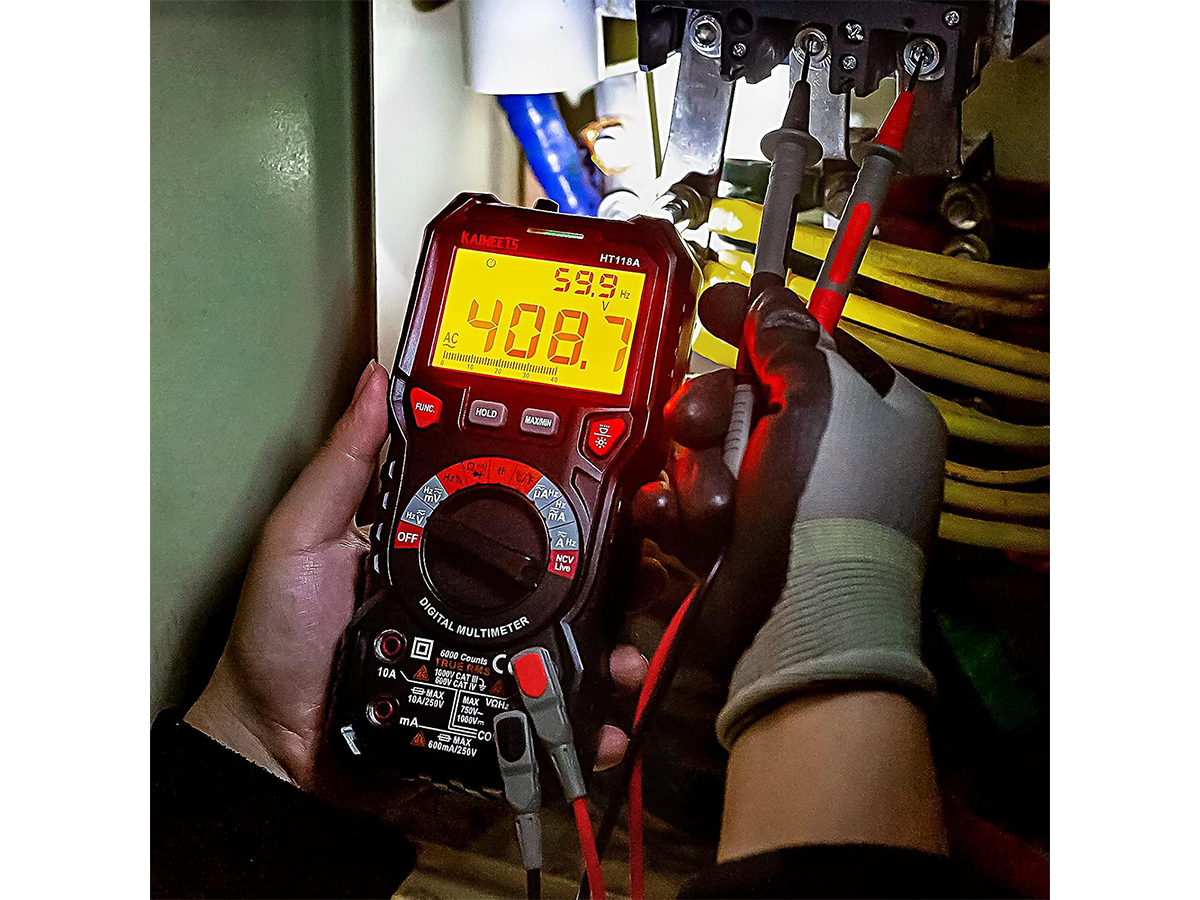 Digital Multimeter TRMS 6000 Counts Auto Ranging AC DC Voltage Current Tester