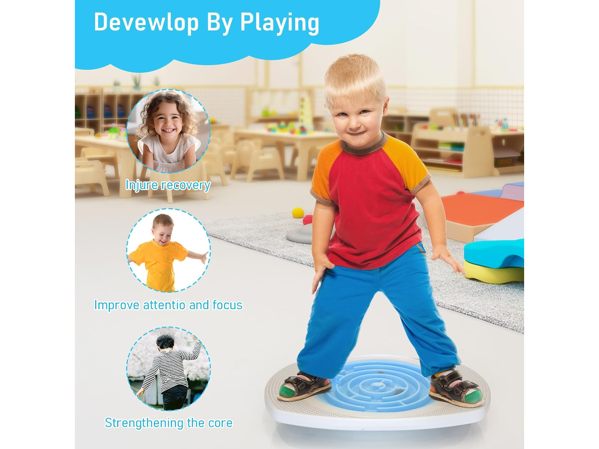 Balance Board for Kids 3-in-1 Wobble Board with Maze Game