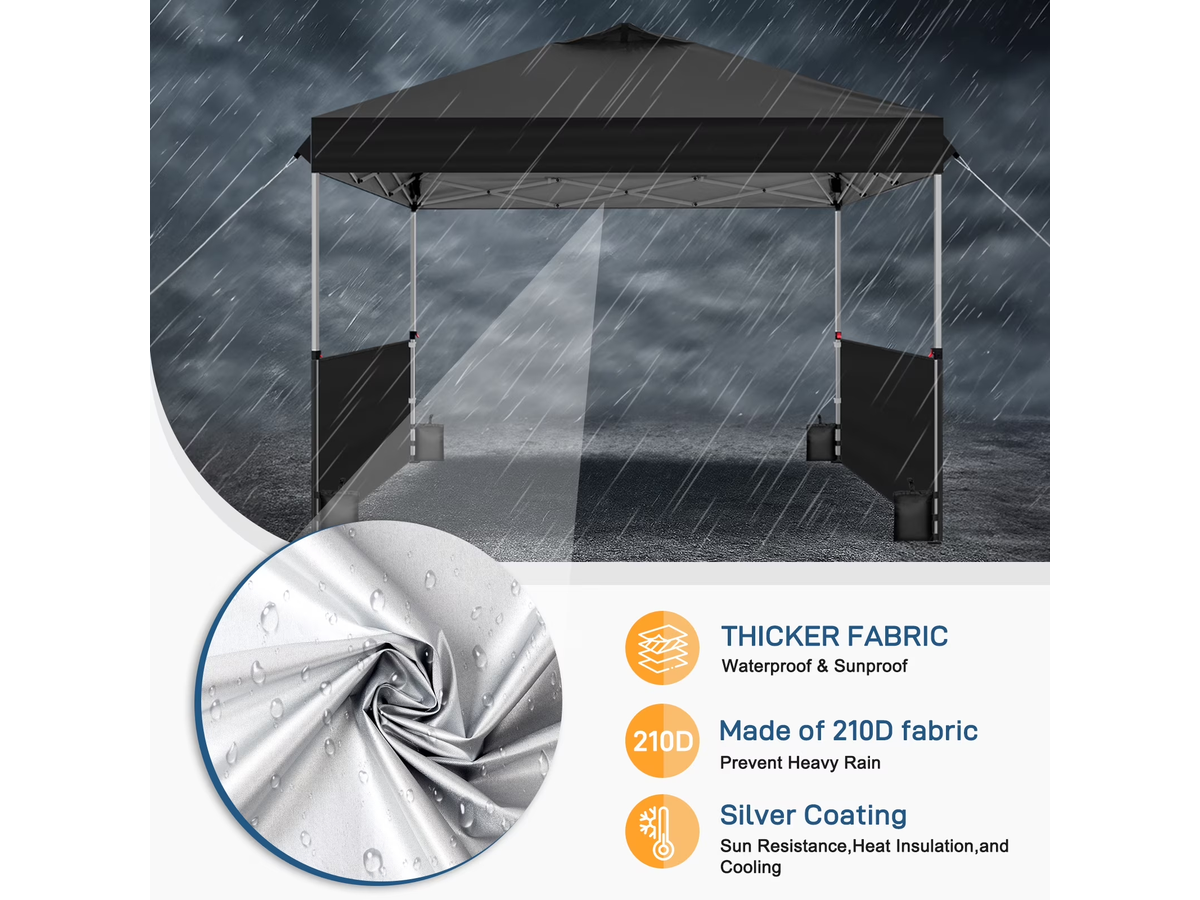 Foldable Outdoor Pop Up Gazebo 3x3M with Side Panels
