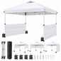 Pop Up Gazebo 3 X 3M Outdoor Canopy with 2 Adjustable Half Sidewalls