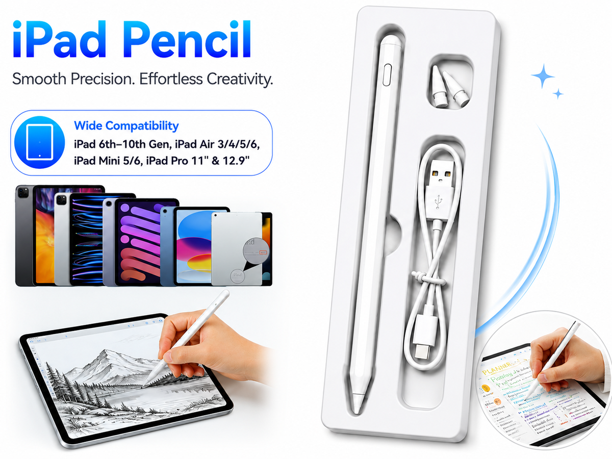 Stylus Pen for iPad Fast Charging Pencil with Palm Rejection