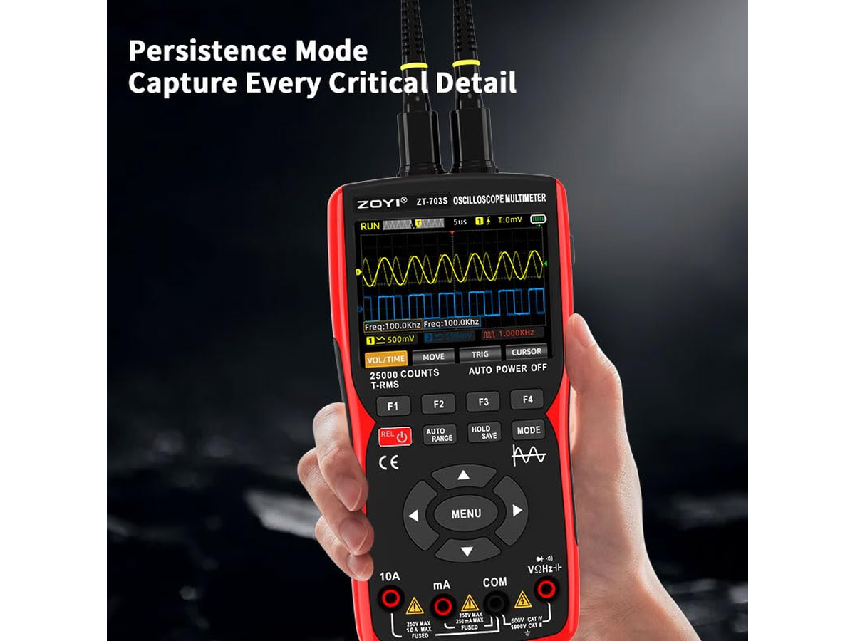 Handheld Oscilloscope 3 In 1 Dual Channel 50MHz with Multimeter and Signal Generator