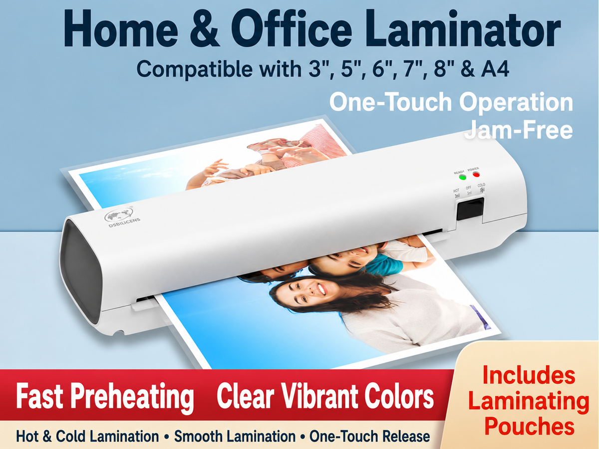 Laminator Machine A4 Thermal Laminator with Trimmer Corner Rounder and 15 Film Sheets
