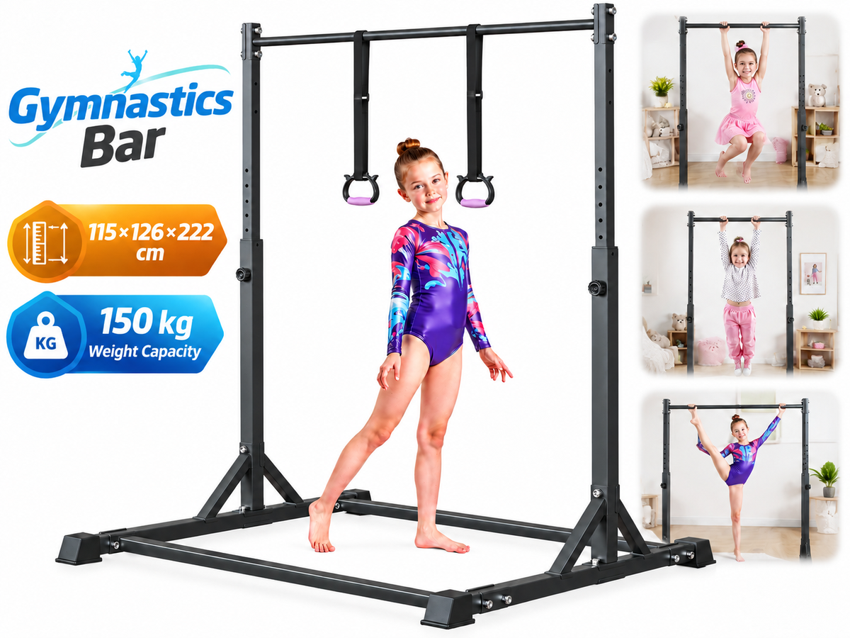 Gymnastics Bar Adjustable Horizontal Training Bar 150KG Capacity