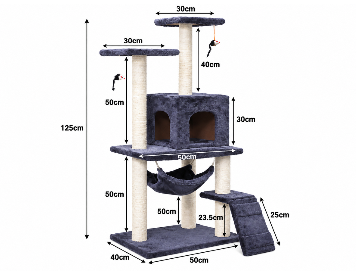 Cat Tree House - 125cm Cat Tree House for Cats