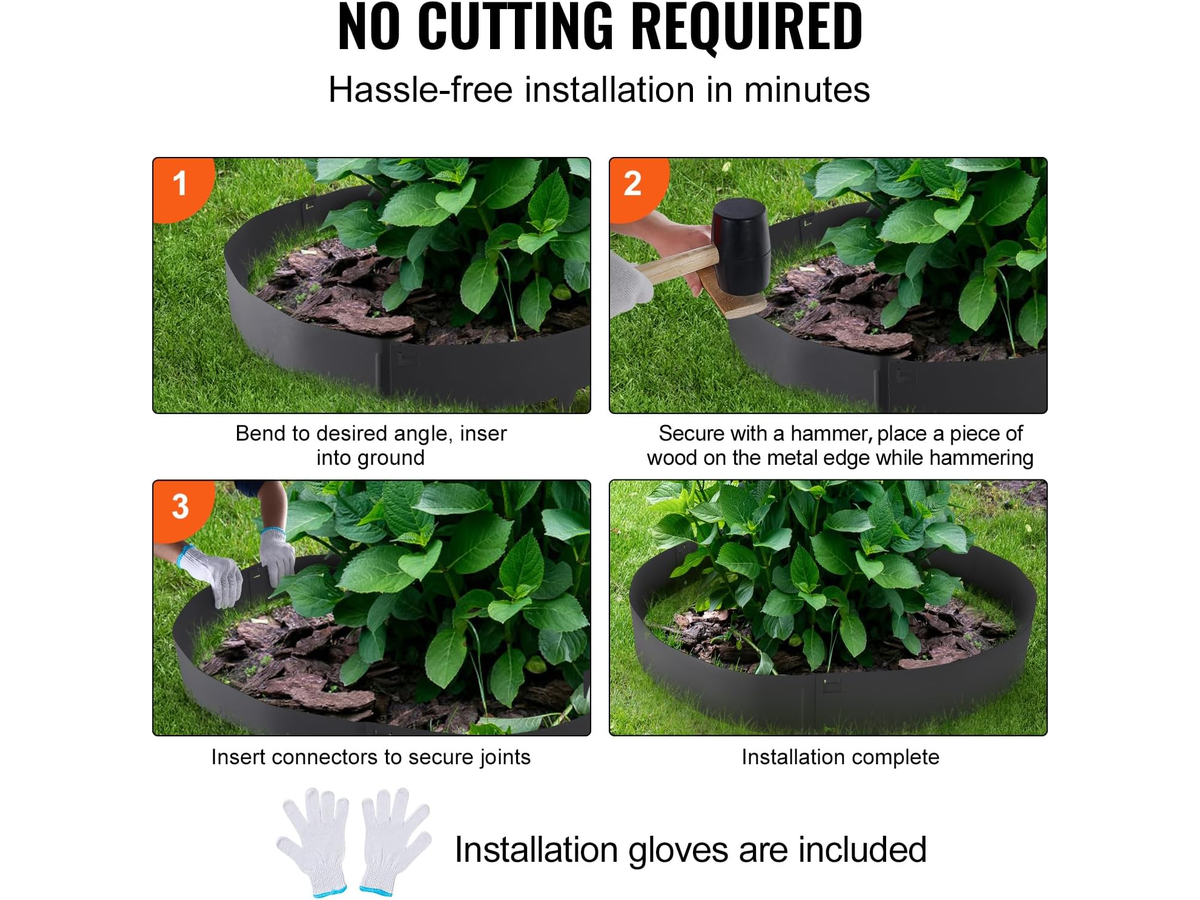 Garden Lawn Edging Steel 5 Pack
