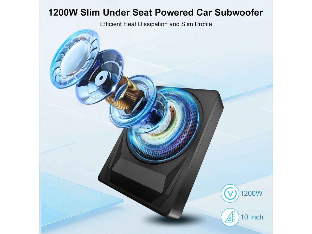 Car Subwoofer 1200W 10 Inch Slim