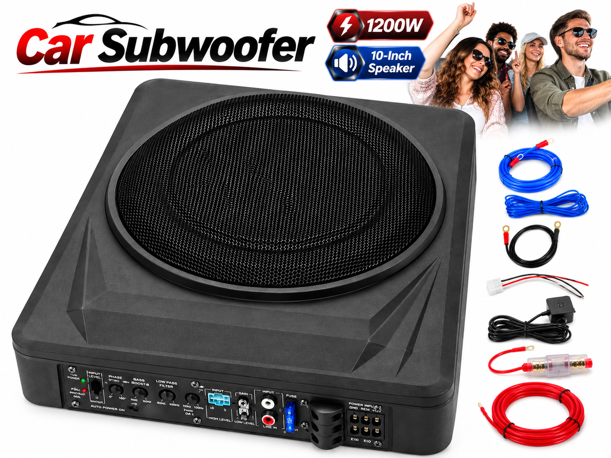 Car Subwoofer 1200W 10 Inch Slim