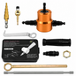 Metal Sheet Nibbler Cutter 360 Degree Double Head Drill Attachment