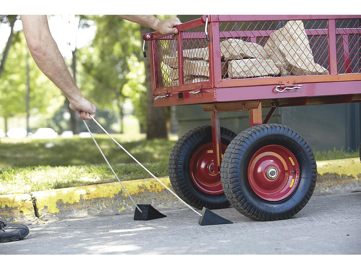 Rubber Wheel Chock 2 Pack Solid Rubber Trailer Wheel Stops
