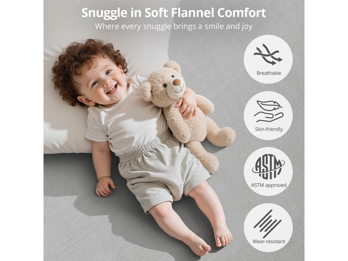 Play Mat 2 X 3M Thick Soft Flannel Memory Foam Non Slip Floor Mat