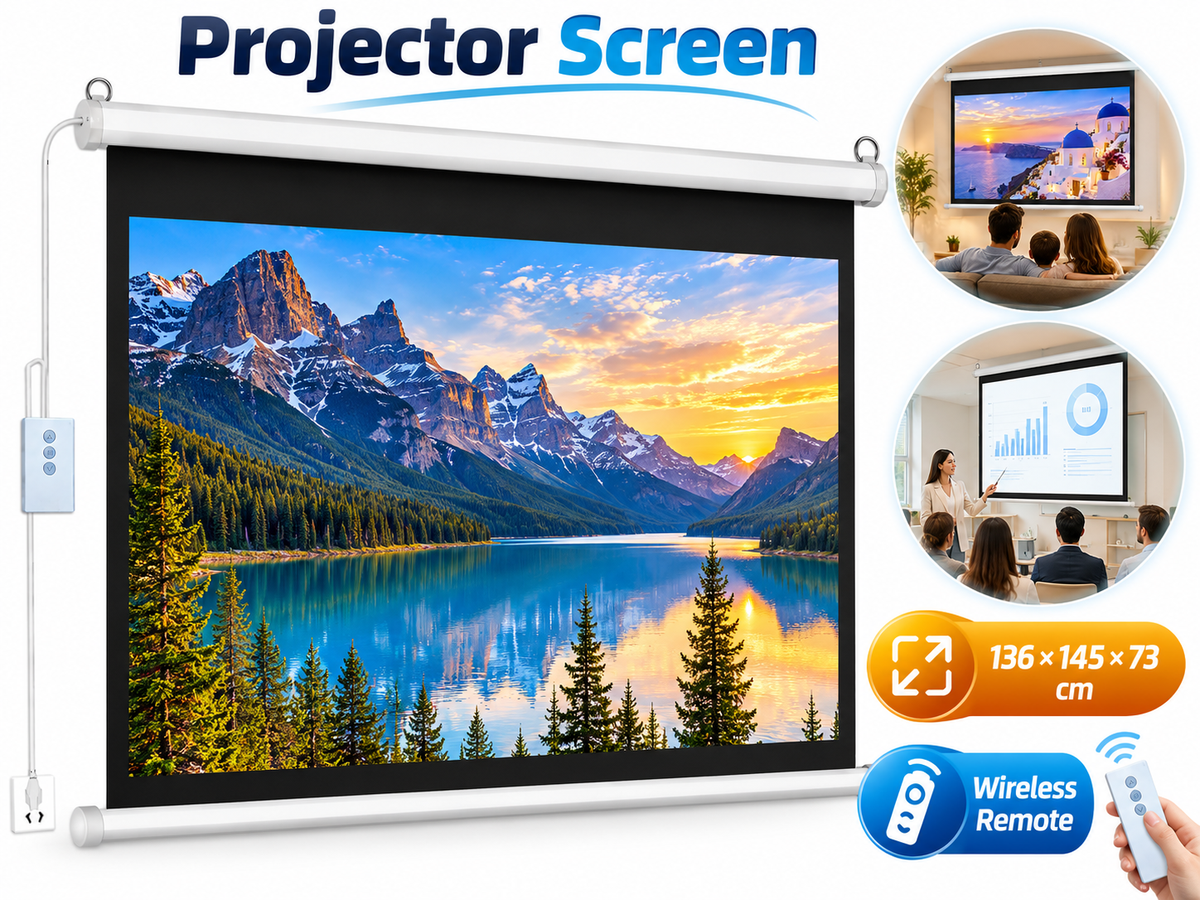 Motorized Projector Screen 72 Inch