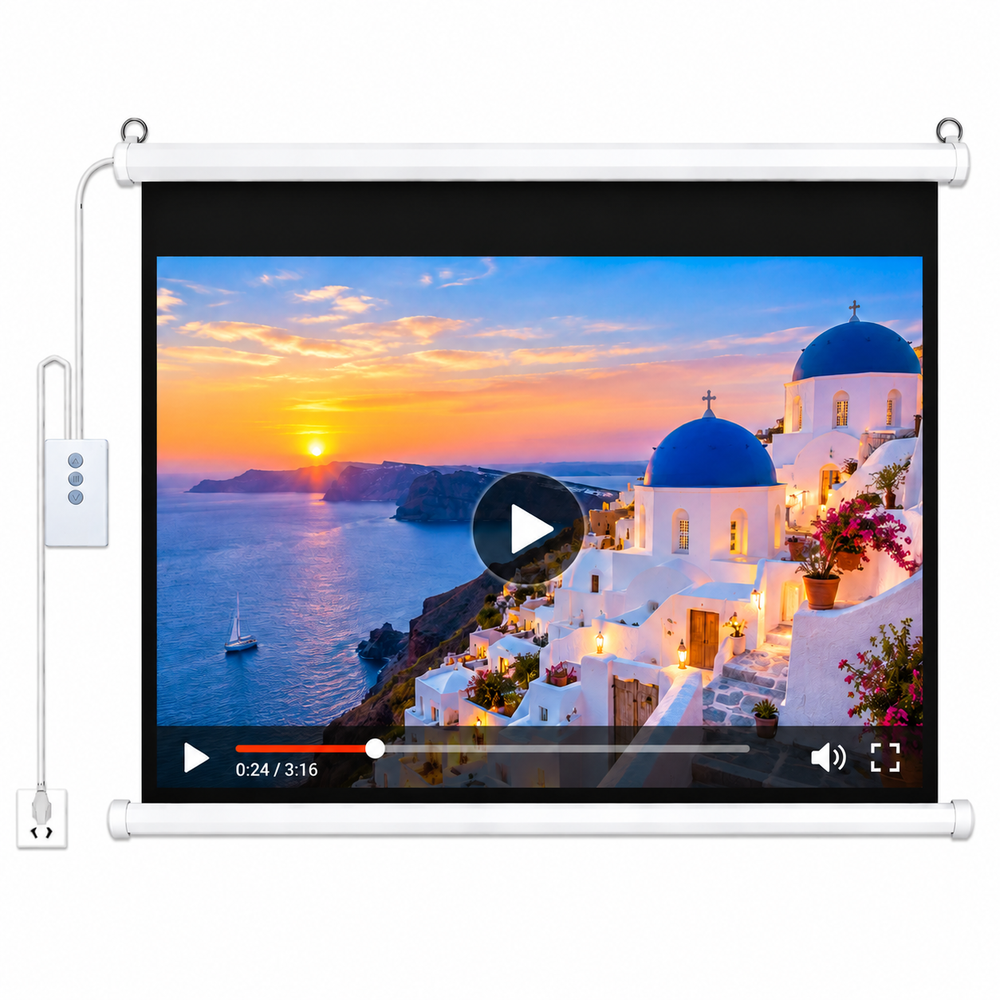 Motorized Projector Screen 72 Inch
