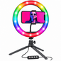 Selfie Ring Light 10 Inch RGB LED Studio Kit with Phone Holder